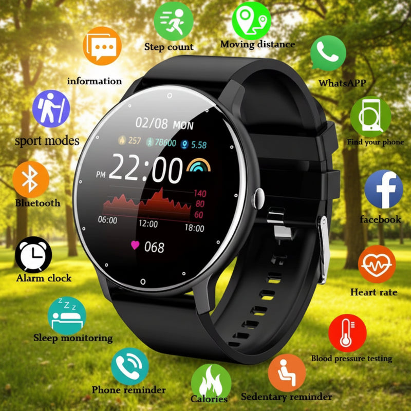 2025 Smart Watch Women Men Lady Gift Sport Fitness Watches Heart Rate Monitor Waterproof Smartwatch for Xiaomi Android IOS