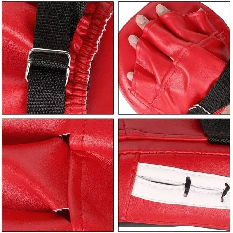 Boxing Curved Hand Target Pads - PU Leather Gloves for Gym Training, Kickboxing, Muay Thai, and Taekwondo (1 or 2 Pieces)