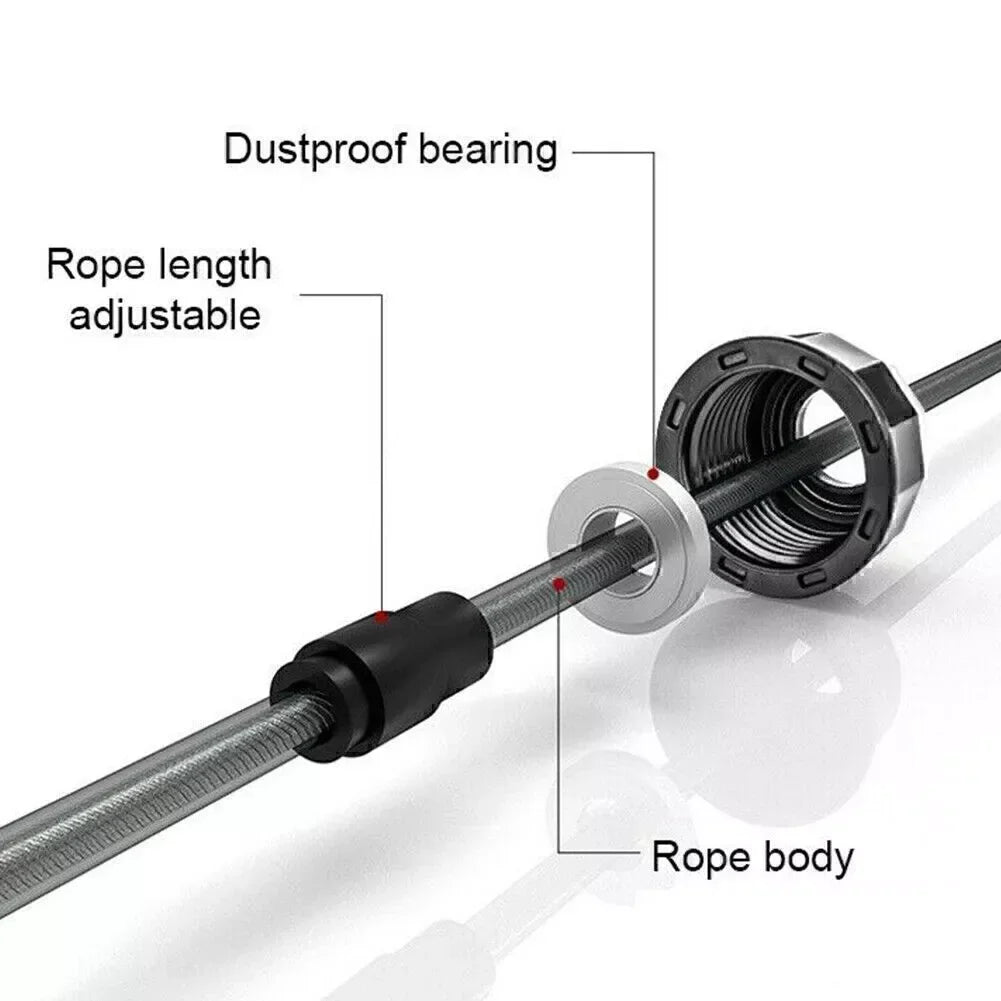 Premium 2.8/3M Steel Wire Jump Rope - Perfect for Crossfit, Boxing, Yoga, and Weight Loss Across All Fitness Levels