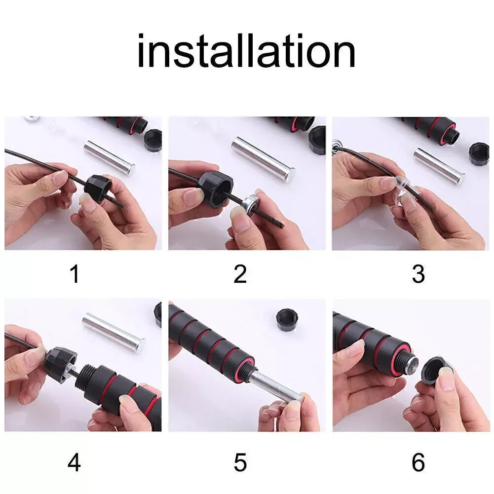 Premium 2.8/3M Steel Wire Jump Rope - Perfect for Crossfit, Boxing, Yoga, and Weight Loss Across All Fitness Levels