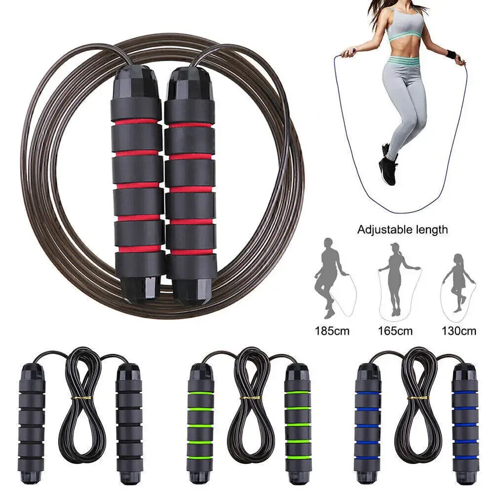 Premium 2.8/3M Steel Wire Jump Rope - Perfect for Crossfit, Boxing, Yoga, and Weight Loss Across All Fitness Levels