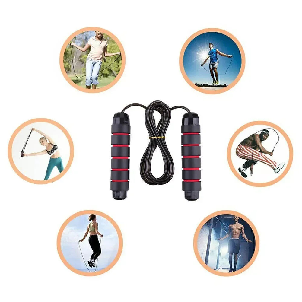 Premium 2.8/3M Steel Wire Jump Rope - Perfect for Crossfit, Boxing, Yoga, and Weight Loss Across All Fitness Levels