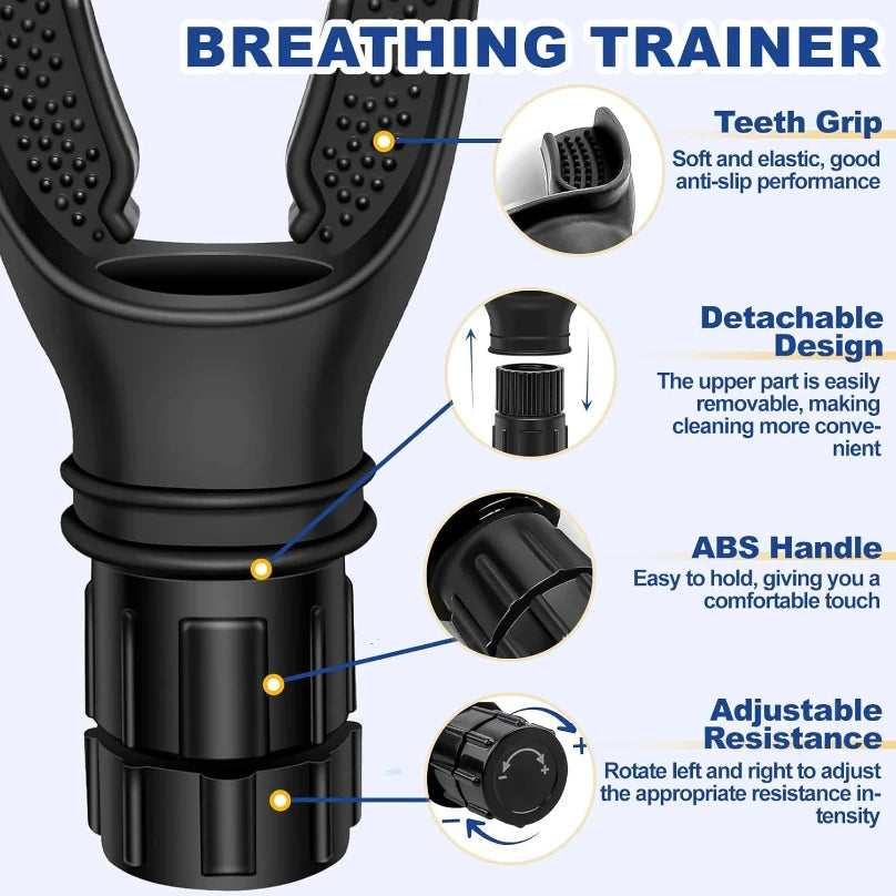 Elevate Your Fitness Journey with the Breathing Trainer Lung Flexer - Adjustable Levels for Enhanced Lung Capacity and Deep Breathing