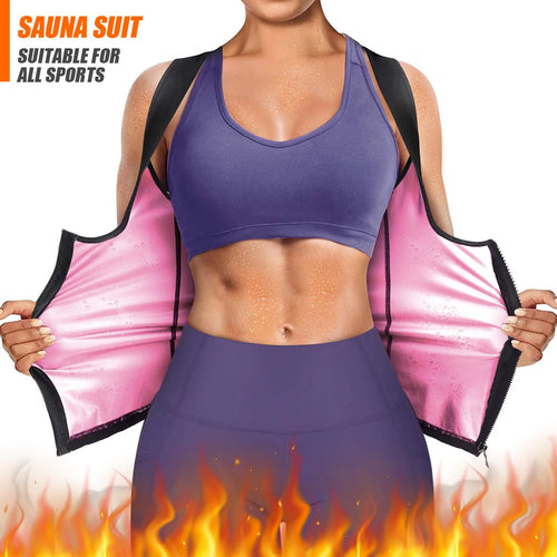 1PCS Women’S Sweat Vest for Weight Loss – Heat-Trapping Sauna Tank Top, Slimming Workout Shirt with Compression for Faster Sweat